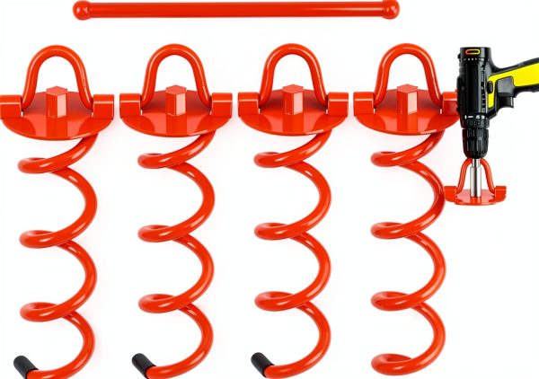 FEED GARDEN Spiral Ground Anchors Heavy Duty Metal Stakes-0