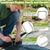 DUNPUTE Galvanized Steel Garden Staples Heavy Duty Landscape-2