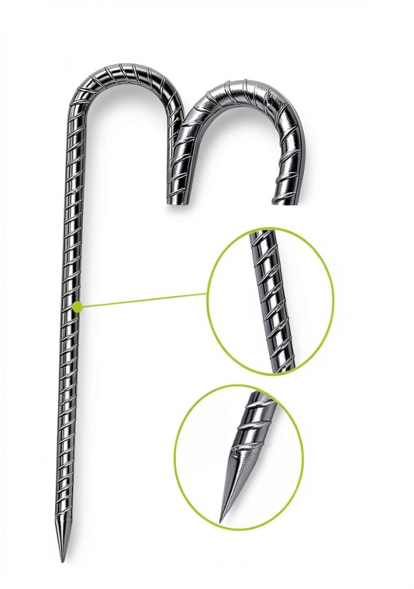 QNLONG Rebar Stakes Galvanized Metal Plant Support Stakes-3