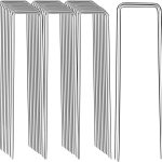 FAAYUCK U Shaped Garden Stakes Galvanized Steel Landscape-0