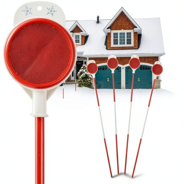 VRIEZOP Driveway Reflectors Stainless Steel High Visibility-0