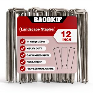 RAOOKIF Garden Stakes Galvanized Steel U Shape Landscape-0