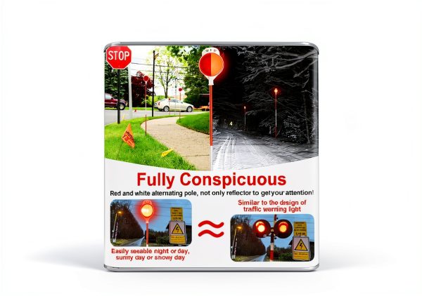 VRIEZOP Driveway Reflectors Stainless Steel High Visibility-2