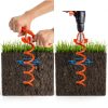 FEED GARDEN Spiral Ground Anchors Heavy Duty Metal Stakes-4