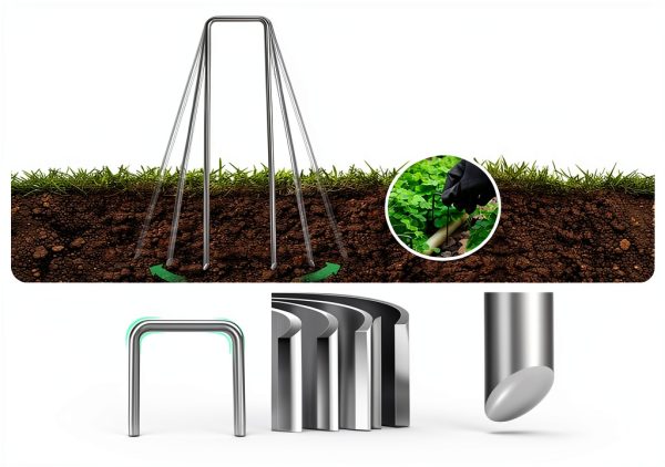 Petgrow 6 Inch Heavy Duty U Shaped Garden Staples 100 Pack-2