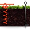 FEED GARDEN Spiral Ground Anchors Heavy Duty Metal Stakes-2
