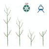 PERSZEN Plastic Plant Stakes Dark Green Garden Support-1