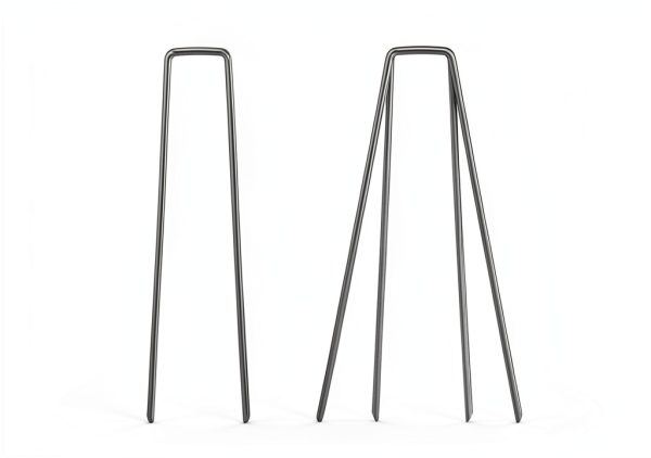 RAOOKIF Garden Stakes Galvanized Steel U Shape Landscape-2