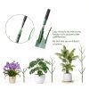 PERSZEN Plastic Plant Stakes Dark Green Garden Support-2