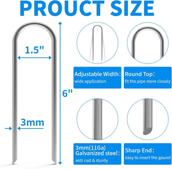 MySit Heavy Duty Galvanized Steel Garden Stakes Plant-1