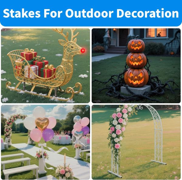 MySit Heavy Duty Galvanized Steel Garden Stakes Plant-5