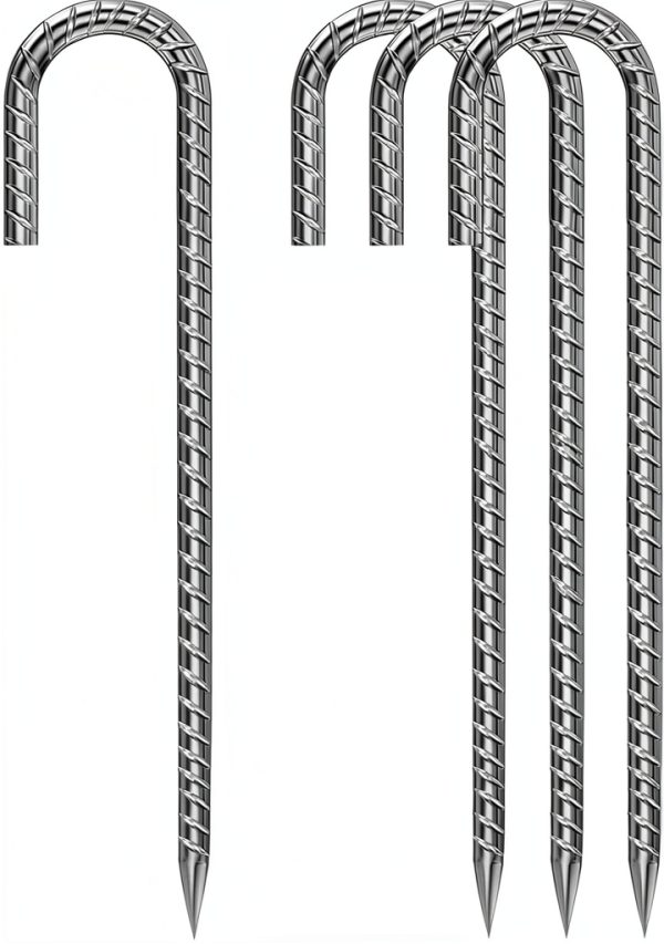 QNLONG Rebar Stakes Galvanized Metal Plant Support Stakes-0