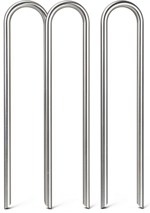 MySit Heavy Duty Galvanized Steel Garden Stakes 12 Inch-0