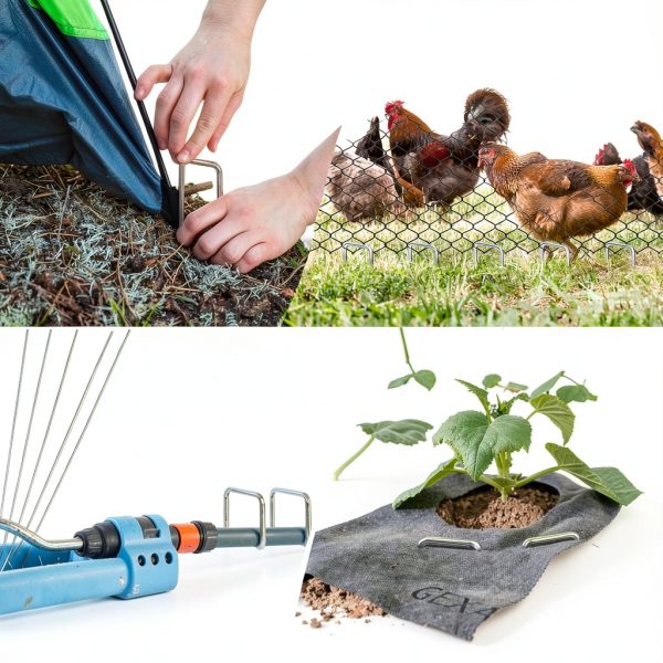 FAAYUCK Galvanized Steel Garden Stakes Rust Resistant-5