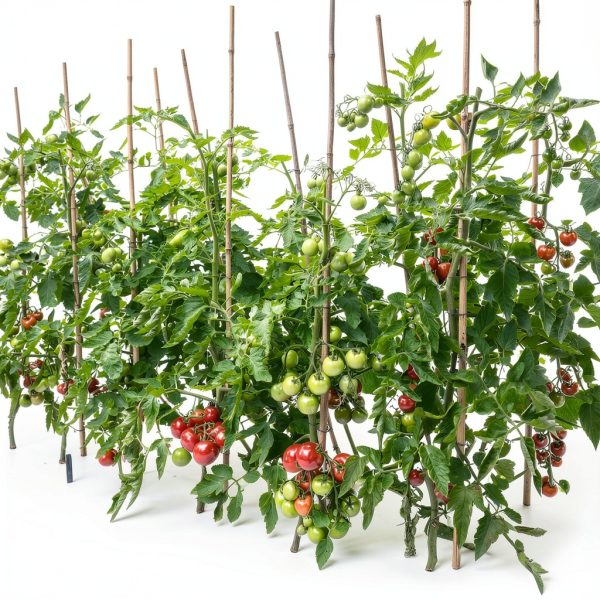 BOVITRO Bamboo Plant Stakes Natural Wood Garden Support-5