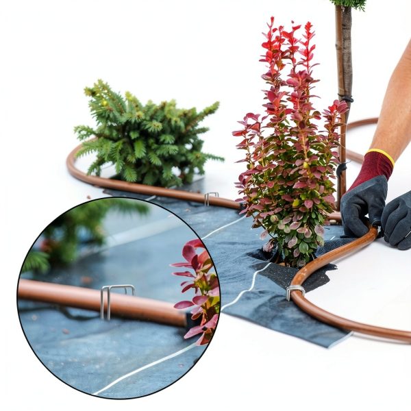 HongWay Galvanized Garden Staples Heavy Duty Landscape-6