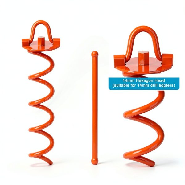 FEED GARDEN Spiral Ground Anchors Heavy Duty Metal Stakes-1